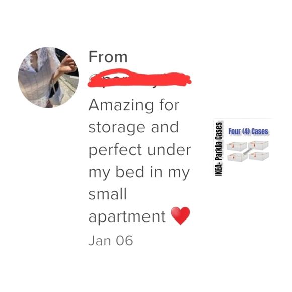 IKEA PÄRKLA - Set of Four (4) IKEA Roomy Sturdy Storage Reusable Case Tote Eco - Picture 2 of 14